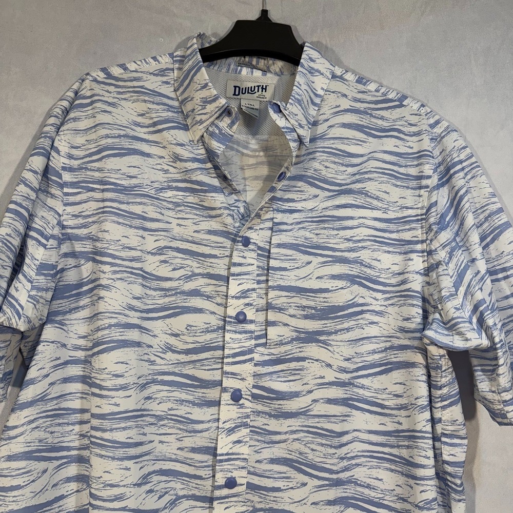 Duluth Trading Short Sleeve Standard Fit Men's ‎ Button Snap Summer Solve LT